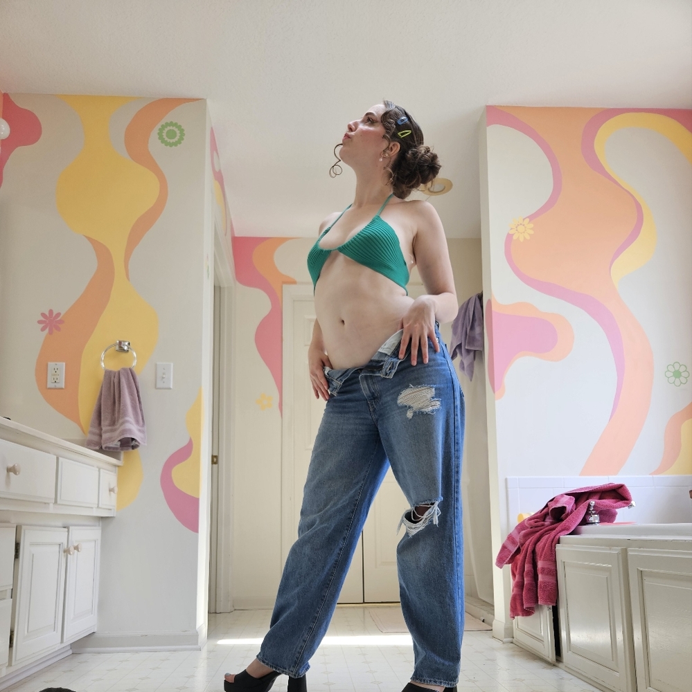 Y2k Cotton Bandeau Top